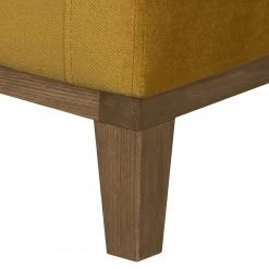 Jack & Alice Fauteuil Blomma en Velours Jaune Moutarde avec Pieds en Noyer - Confort et Style -Pas Cher Fauteuils Magasin sessel blomma samtstoff senfgelb nussbaum 3670865