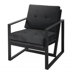 Ars manufacti Fauteuil Brock I - Gris foncé | Fauteuil 1 place moderne et confortable