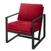 Ars manufacti Fauteuil Brock II Rouge - Fauteuil 1 place design et confort -Pas Cher Fauteuils Magasin sessel brock ii samt rot 4988740