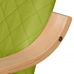 Fauteuil Modoform Bueno Vista - Vert Gazon avec Accents Beige et Structure en Hêtre -Pas Cher Fauteuils Magasin sessel bueno vista strukturstoff buche natur grasgruen 4617396