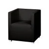 Mooved Fauteuil Carmen - Fauteuil 1 place en imitation cuir noir - Confort et style moderne
