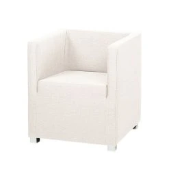 Fauteuil 1 place Mooved Carmen - Tissu beige, design et confort
