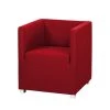Fauteuil Carmen 1 place en Tissu rouge | Design moderne et Confortable | mooved