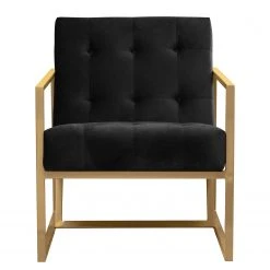 Jack & Alice Fauteuil Charm II - Noir - Fauteuil 1 place élégant et confortable -Pas Cher Fauteuils Magasin sessel charm ii microfaser schwarz 4692824