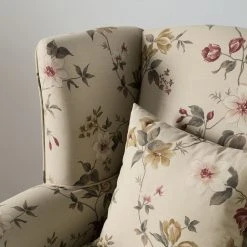 Maison Belfort Fauteuil Red Rose - Beige - Sans repose-pieds | Confort et Élégance -Pas Cher Fauteuils Magasin sessel colmar webstoff floral ohne hocker beige 4836528