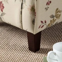 Maison Belfort Fauteuil Red Rose - Beige - Sans repose-pieds | Confort et Élégance -Pas Cher Fauteuils Magasin sessel colmar webstoff floral ohne hocker beige 4836540