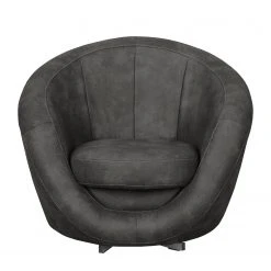 Fredriks Fauteuil Marvin - Gris foncé | Fauteuil 1 place design et confortable -Pas Cher Fauteuils Magasin sessel duhnen antiklederlook dunkelgrau 4107516