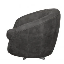 Fredriks Fauteuil Marvin - Gris foncé | Fauteuil 1 place design et confortable -Pas Cher Fauteuils Magasin sessel duhnen antiklederlook dunkelgrau 4107520