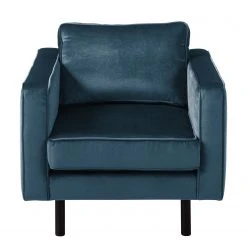 Eva Padberg Collection Fauteuil Edina - Bleu foncé | Fauteuil 1 place design et confortable -Pas Cher Fauteuils Magasin sessel edina samt dunkelblau 4708240