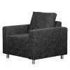 Fauteuil 1 place Loftscape Greenwood en Tissu structuré Lawan Noir - Confort et Élégance -Pas Cher Fauteuils Magasin sessel greenwood webstoff schwarz grau 4493704