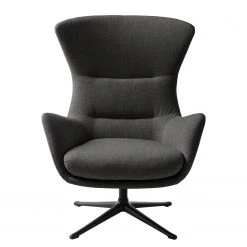 Fauteuil 1 place Studio Copenhagen Hepburn III - Tissu Milan Anthracite Noir | Confort et Design -Pas Cher Fauteuils Magasin sessel hepburn ii flachgewebe schwarz stoff milan anthrazit 5018952