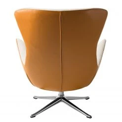 Studio Copenhagen Fauteuil Hepburn III - Beige / Cognac - Chrome brillant | Fauteuil 1 place élégant -Pas Cher Fauteuils Magasin sessel hepburn ii webstoff echtleder beige cognac 5022188