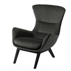 Fauteuil 1 place Studio Copenhagen Hepburn I - Velours Shyla : Vert de gris - Noir | Confort et Élégance