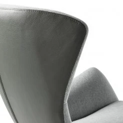 Fauteuil Studio Copenhagen Hepburn I - Gris clair / Gris - Chêne foncé | Design et Confort -Pas Cher Fauteuils Magasin sessel hepburn webstoff echtleder hellgrau grau 5020932