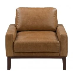Fauteuil Horley en Cuir Véritable Marron par ars manufacti - Confort Élégant pour Votre Intérieur -Pas Cher Fauteuils Magasin sessel horley echtleder braun 5039440