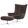 Fauteuil Itala avec Pouf Repose-Pieds en Cuir Véritable – Confort et Élégance | Ars Manufacti -Pas Cher Fauteuils Magasin sessel itala mit hocker echtleder braun 5110088