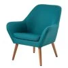 Mørteens Fauteuil Jenks - Bleu pétrole | Fauteuil 1 place design et confortable -Pas Cher Fauteuils Magasin sessel jenks webstoff petrol 4908668