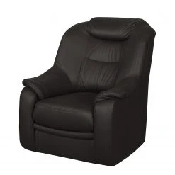 Fauteuil 1 place Lakin en imitation cuir marron foncé - Confort et élégance Modoform