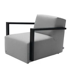 Fauteuil Lazy Tom Tailor Gris clair avec repose-pieds - Confort élégant pour votre salon -Pas Cher Fauteuils Magasin sessel lazy strukturstoff mit hocker hellgrau 1260082