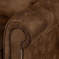 Ars Manufacti Fauteuil Mallow - Fauteuil 1 place en cuir vieilli marron - Design élégant et confortable -Pas Cher Fauteuils Magasin sessel mallow antiklederoptik braun 436292