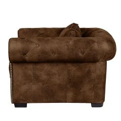 Ars Manufacti Fauteuil Mallow - Fauteuil 1 place en cuir vieilli marron - Design élégant et confortable -Pas Cher Fauteuils Magasin sessel mallow antiklederoptik braun 436296