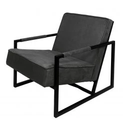 Fauteuil 1 Place Ars Manufacti Manchester IV Gris Foncé - Confort et Élégance
