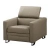 Fredriks Fauteuil Menfi - Cuir véritable Taupe - Fauteuil 1 place élégant et confortable -Pas Cher Fauteuils Magasin sessel menfi echtleder taupe 5039388
