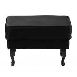 Fauteuil à oreilles Miscol Noir avec repose-pieds - Maison Belfort -Pas Cher Fauteuils Magasin sessel miscol samt mit hocker schwarz 4887732