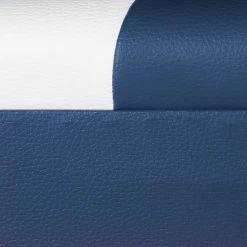 Studio Monroe Fauteuil Nixa - Cuir Synthétique Blanc & Bleu Foncé - Fauteuil 1 Place -Pas Cher Fauteuils Magasin sessel nixa kunstleder weiss dunkelblau 435871