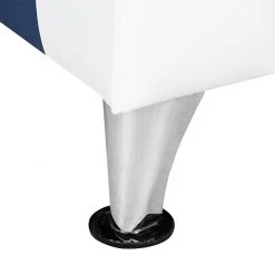 Studio Monroe Fauteuil Nixa - Cuir Synthétique Blanc & Bleu Foncé - Fauteuil 1 Place -Pas Cher Fauteuils Magasin sessel nixa kunstleder weiss dunkelblau 435872