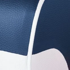 Studio Monroe Fauteuil Nixa - Cuir Synthétique Blanc & Bleu Foncé - Fauteuil 1 Place -Pas Cher Fauteuils Magasin sessel nixa kunstleder weiss dunkelblau 435875