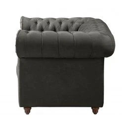 Maison Belfort Fauteuil Chesterfield Pintano - Gris foncé | Fauteuil 1 place haut de gamme -Pas Cher Fauteuils Magasin sessel pintano antiklederoptik dunkelgrau 4895920