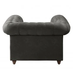 Maison Belfort Fauteuil Chesterfield Pintano - Gris foncé | Fauteuil 1 place haut de gamme -Pas Cher Fauteuils Magasin sessel pintano antiklederoptik dunkelgrau 4895924