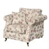 Fauteuil 1 place Maison Belfort Rosehearty - Tissu Crème & Rose - Confort et Élégance -Pas Cher Fauteuils Magasin sessel rosehearty webstoff creme rose 4191072