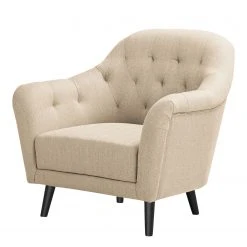 Maison Belfort Fauteuil Sofie - Fauteuil 1 place Beige Élégant et Confortable