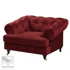 Jack & Alice Fauteuil Thory - Rouge | Fauteuil 1 place design et confortable -Pas Cher Fauteuils Magasin sessel thory samt rot 4897096