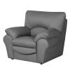 Modoform Fauteuil Torsby - Imitation cuir | Fauteuil 1 place élégant et confortable -Pas Cher Fauteuils Magasin sessel torsby kunstleder grau 5070200