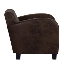 Fauteuil Tullow - Aspect vieux cuir marron foncé | Fauteuil 1 place design et confortable | Ars Manufacti -Pas Cher Fauteuils Magasin sessel tullow antiklederoptik dunkelbraun 437595