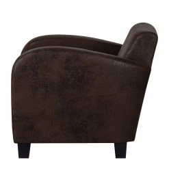 Fauteuil Tullow - Aspect vieux cuir marron foncé | Fauteuil 1 place design et confortable | Ars Manufacti -Pas Cher Fauteuils Magasin sessel tullow antiklederoptik dunkelbraun 437596