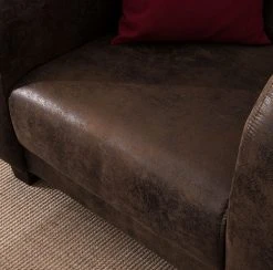 Fauteuil Tullow - Aspect vieux cuir marron foncé | Fauteuil 1 place design et confortable | Ars Manufacti -Pas Cher Fauteuils Magasin sessel tullow antiklederoptik dunkelbraun 4972172