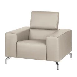 Fauteuil Varberg XXL en Cuir Véritable Taupe - Confort et Élégance par Loftscape