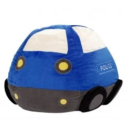 SITTING POINT Grand pouf Kidding Police - Tissu Bleu - Pouf poire confortable et design