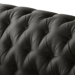 Maison Belfort Fauteuil Chesterfield Pintano - Gris foncé | Fauteuil 1 place haut de gamme -Pas Cher Fauteuils Magasin sofa pintano 3 sitzer antiklederoptik dunkelgrau 4895528