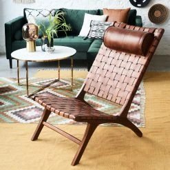 Fauteuil Bourbourg II Marron Vintage - Eva Padberg Collection -Pas Cher Fauteuils Magasin teppich fil i wolle gelb 170 x 240 cm 4701508