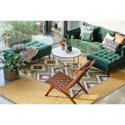 Fauteuil Bourbourg II Marron Vintage - Eva Padberg Collection -Pas Cher Fauteuils Magasin teppich lohals baumwollstoff mehrfarbig 4701444