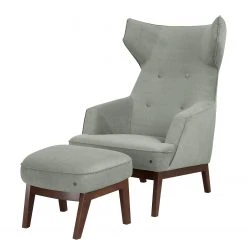 Tom Tailor Fauteuil à oreilles Cozy - Tissu résistant - Granit - Confort exceptionnel